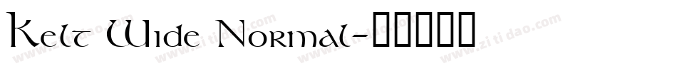 Kelt Wide Normal字体转换